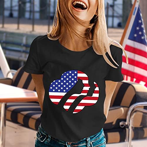 MIASHUI Bayan Uzun Kollu Sıkıştırma Gömlek Dış Ticaret Avrupa ve Amerikan Bağımsızlık Günü Bayan Sıkıştırma Soğuk
