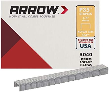 Arrow 354 P35 Kağıt, Çanta, Karton, El Sanatları ve Ofisler için Ağır Hizmet Tipi Zımbalar, 1/4 inç, 5040 Paket, 1/4 inç, Gümüş, 5040