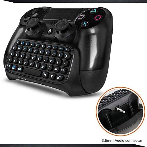 JIMAT Kablosuz Tuş Takımı için Uyumlu PS4 Klavye PlayStation Slim Pro Denetleyici ChatPad Giriş Metin Arama Sohbet / Dahili Hoparlör