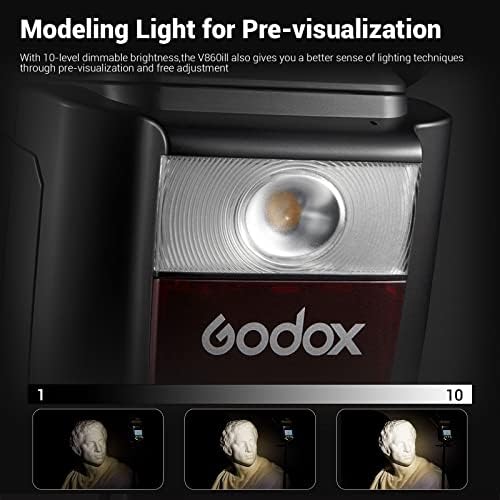 Godox V860III-C kamera flaşı Canon kamera flaşı Speedlite için, 2.4 G HSS 1/8000 s w/XPro-C Flaş Tetik, 480 Tam Güç Yanıp Söner,2600