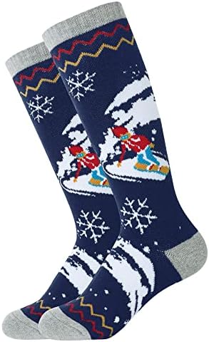 Zando Çocuklar Atletik Kayak Çorap Unisex Erkek Kız Kış sıcak tutan çoraplar Bebekler için Sevimli Çizme Çorap Açık Snowboard Çorap