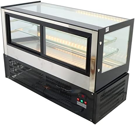 TECHTONGDA tezgah vitrini Buzdolapları Kek Vitrin Sağ Açı Soğutma Vitrin Ticari Ekmek dolabı led ışık 220V Arka Kapı