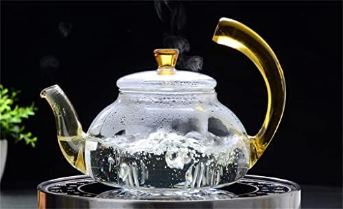 SDFGH Fırın cam çaydanlık Yüksek Sıcaklığa Dayanıklı Kalınlaşmış Kabarcık Demlik Ev Fırın Çiçek Demlik ( Renk: Siyah, Boyut: 1 adet