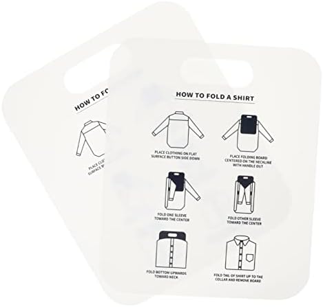 CLİSPEED Gömlek Katlama Tahtası Giysi Klasörü 4 Adet Gömlek Katlama T - Shirt İstifleme Tahtası Karton Gömlek Formu Adımlarla Gömlek