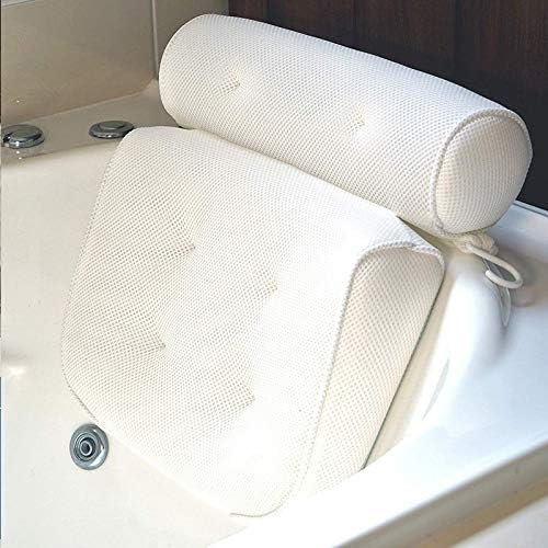 Zhıyuan banyo yastığı Beyaz Küvet Yastık Küvet Boyun ve Sırt Desteği 6 Kaymaz Vantuz Ergonomik Banyo Küvet Yastık Kafalık