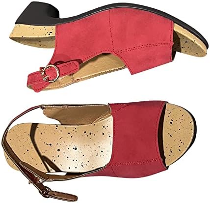 Tıknaz topuklu sandalet Kadınlar için Yaz Şık Ofis Sandalet Slaytlar Ayakkabı Ayak Bileği Kayışı Metal Toka Terlik Flop