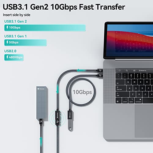 Yottamaster USB Dişi USB C Erkek Adaptör[10Gbps], USB C'den USB'ye A Dişi Adaptör Kablosu OTG Kablo Adaptörü Dişi USB A'dan C'ye Erkek