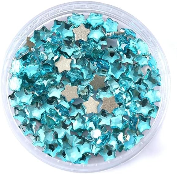 Profesyonel Tırnak Sanat Malzemeleri 50 adet / takımdıy Japon Küçük Taze Renkli Glitter Pentagram Şekli Kristal Tırnak Sanat Aksesuarları