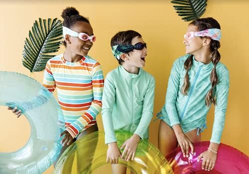Kumaş Kayışlı Sıçrama Yüzme Gözlükleri-Blues & Greens Koleksiyonu-Eğlenceli, Modaya Uygun, Rahat-Yetişkin ve Çocuk Yüzme Gözlükleri