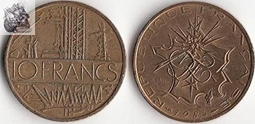 Avrupa Fransız 10 Frangı Paraları Yıl Rastgele Yabancı Para Hediye Koleksiyonu