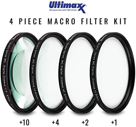 Ultimaxx 82MM Komple Lens Filtre Aksesuar Kiti Lensler için 82MM Filtre Boyutu: UV CPL FLD filtre seti + Makro Yakın Çekim Seti (+1