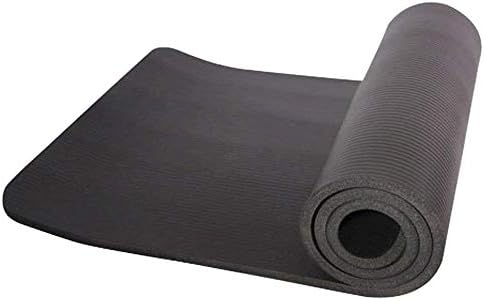 JIANKANG 10mm kalın NBR kaymaz su geçirmez ısıya dayanıklı Yoga Mat / spor mat (hariç ambalaj çanta) 183x61x1 (CM) siyah