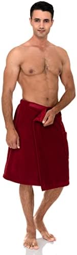 TowelSelections erkek şal ayarlanabilir pamuk kadife duş bornoz şal spor salonu vücut örtbas elbise