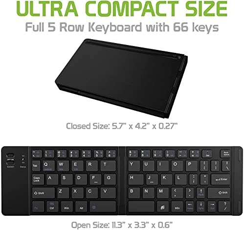 Cep Telefonu ile çalışır Ultra İnce Katlanır kablosuz bluetooth Klavye Onur 8 Pro ile Uyumlu Telefon Tutucu Standlı-Şarj Edilebilir