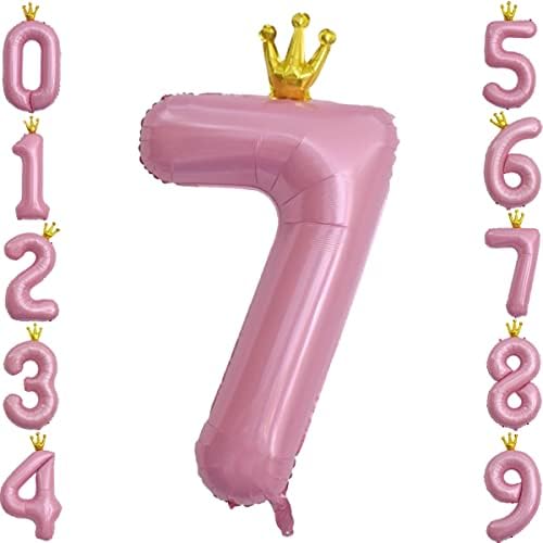 Dev 7 Numaralı Balonlar-Büyük, 40 inç |7. Doğum Günü Süsleri / Yedi Doğum Günü Süsleri / Çarşamba Addams Parti Süsleri | 7 70 Yaşındaki