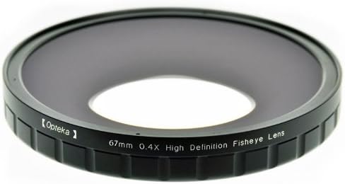 Opteka 67mm 0.4 X HD2 Büyük Eleman Balıkgözü Lens Profesyonel Video Kameralar için