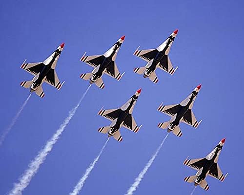 ABD Hava Kuvvetleri Thunderbirds Formasyonu 8x10 Gümüş Halojenür Fotoğraf Baskısı