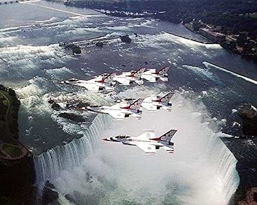 USAF Thunderbirds Niagara Şelalesi 8x10 Gümüş Halojenür Fotoğraf Baskısı