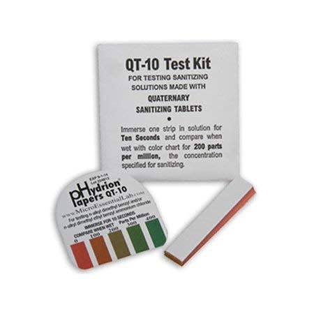 THE FRYOİLSAVER COMPANY Steramine & QT10 Quat Test Şeritleri / Gıda ile Temas Eden Yüzeyleri Sterilize Edin ve Temizleyin / Dezenfektan