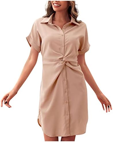 NOKMOPO Uzun Kollu Maxi Elbise Kadınlar için Moda Kısa Kollu V Yaka Dantel Up Elbise