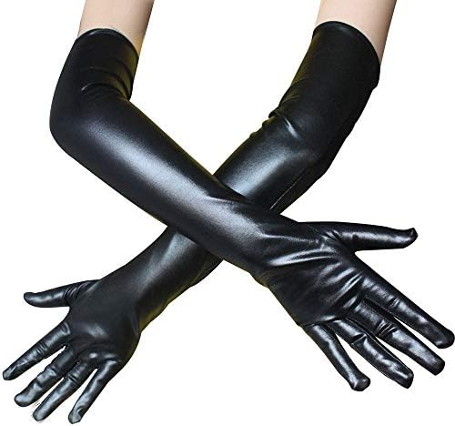 Kadın Akşam Parti eldiven Uzun Eldivenler kadın eldivenleri kol ısıtıcıları Unisex Seksi Deri uzun Performans sıkı Eldiven