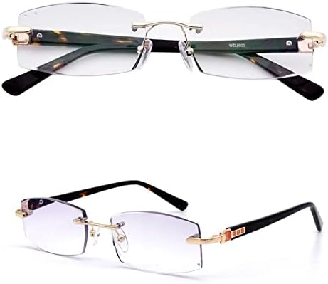 RESVIO mavi ışık engelleme okuma gözlüğü erkekler için moda renkli çerçevesiz gözlük okuyucular