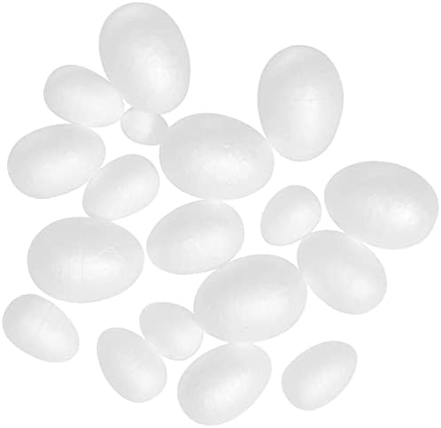 SEWACC 250 Adet Paskalya Köpük Yumurta DIY Hediye Beyaz Dekor Ev Yapımı Süsler Yapay Gıda Sahne Paskalya Yumurtası Oyuncaklar Paskalya