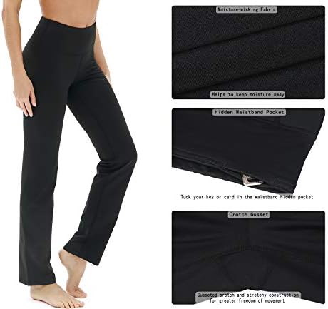 ıcyzone Bootcut Yoga Pantolon Kadınlar için Karın Kontrol Egzersiz Atletik Egzersiz Spor Tayt