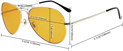 Eyekepper Pilot Tarzı 97 % Mavi Engelleme okuma gözlüğü, Koyu Turuncu Lens Anti Yansıtıcı Kaplama ile Bilgisayar Okuyucular