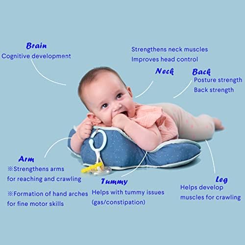 Bebek Adımları Karın Zamanı 0-6 Aylık Bebekler,Yenidoğanlar ve Bebekler için Yumuşak Gelişim Yastığı Karın Üzerinde Eğlenceli Oyun