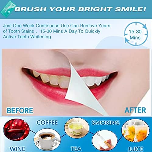 Diş Beyazlatma Şeridi, Beyaz Şeritler Diş Beyazlatma Kiti 28 Tedavi, Diş Beyazlatma için Hassas Olmayan 56 Diş Beyazlatıcı, Hızlı Kaldır