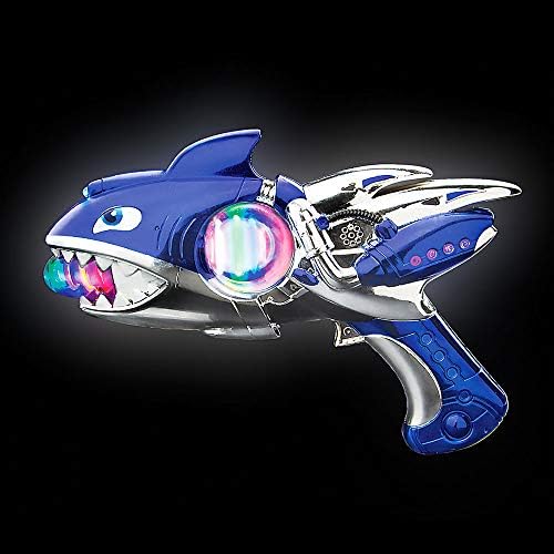 Baskılar artı köpekbalığı Blaster LED oyuncak tabanca, 3 adet AA pil ve pazarlık konusu olmayan özgürlük faturası içerir (2 parça paket)
