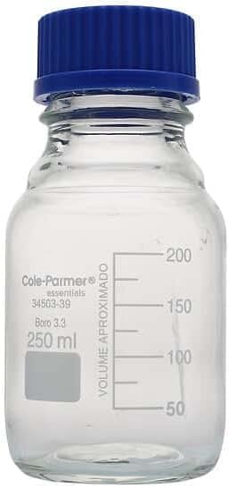 Cole-Parmer Essentials Plus A Sınıfı Cam Ortam Şişeleri, 250mL; 10 / PK