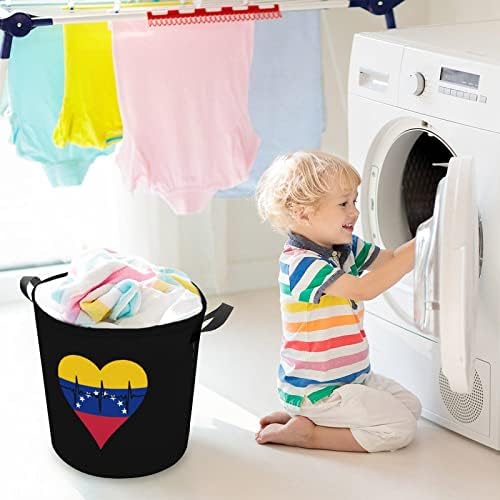 Aşk Venezuela Kalp Atışı çamaşır sepeti katlanır çamaşır sepeti giysi çantası saklama kutusu Kolları ile Ev Otel için