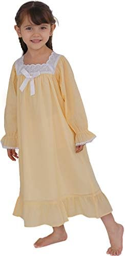 610 Gecelikler ve Uyku Gömlek, Vintage Prenses Elbise, Yumuşak Pamuklu Büyükanne Önlük Çok Renkli (Bebek, Kızlar, Kadınlar)