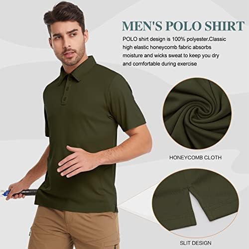MEETWEE polo gömlekler Erkekler için golf gömlekleri Hızlı Kuru Kısa Kollu Taktik Gömlek Yakalı Gömlek Nem Esneklik Tenis T-Shirt