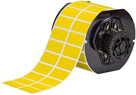 Kalıcı Akrilik Polyester Etiket .75 inç Y X 1,5 inç W 3500 Etiketli Sarı Rulo