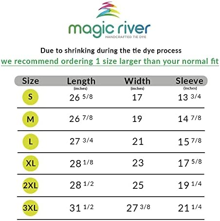 Sihirli Nehir El İşi Batik T Shirt-6 Yetişkin Boyutları - 14 Renk Desenleri