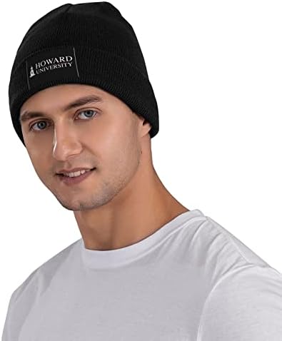 Howard Üniversitesi Unisex Yetişkin Örgü Örgü Şapka Kap Erkekler Kadınlar için Sıcak Rahat Şapka Kap