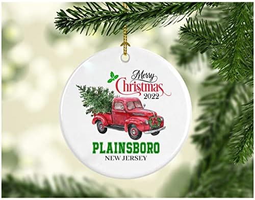 Noel Dekorasyon Ağacı Mutlu Noeller 2022 Plainsboro New Jersey Süsleme Komik Hediye Bir Aile olarak Noel Tatili Yeni Evimizde Oldukça