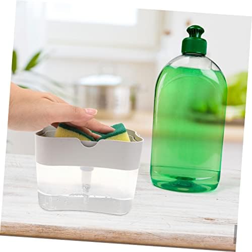 Hemoton 2 Takım Sünger Sabunluk Allık Seti Dudak parlatıcı kapları pompa şişesi Dağıtıcı Mutfak Ovma Süngeri Bulaşık Deterjanı Sabunluk