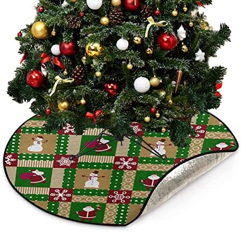 Komik Noel Kardan Adam Noel Noel Ağacı Mat Etek Su Geçirmez, Noel Baba Kar Taneleri Ağacı Standı Mat Tüm Durumlar için Yeni Yıl Malzemeleri