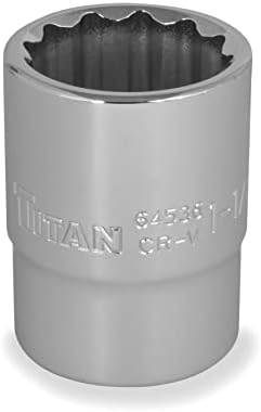 Titan 64536 3/4 inç Sürücü x 1-1 / 8 inç 12 Noktalı SAE Soketi