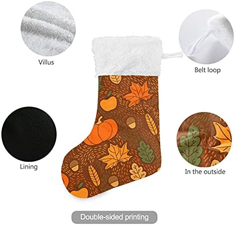 ALAZA Noel Çorap Şükran Sonbahar Güz Akçaağaç Leaing Kabak ile Bırakır Klasik Kişiselleştirilmiş Büyük Çorap Süslemeleri için Aile