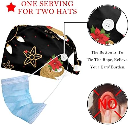 Noel Kemik Pençe Beyaz çalışma Kapağı Düğmeleri ve Ter Bandı Ayarlanabilir Kravat Geri Kabarık Şapkalar Kadınlar Erkekler için