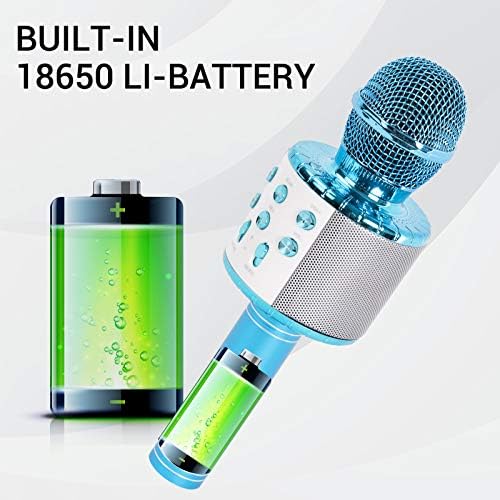 Çocuklar ve yetişkinler için JMFinger Karaoke mikrofon, LED ışıkları ile kablosuz taşınabilir el Bluetooth mikrofon-en iyi hediyeler