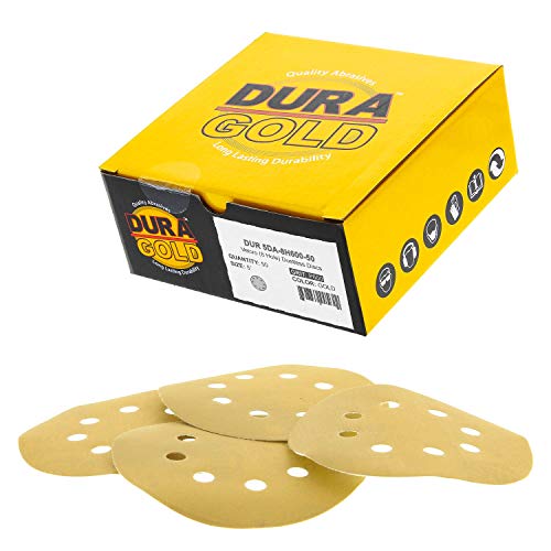 Dura-Gold 5 Zımpara Diskleri - 600 Grit, Kanca ve Halka DA Destek Plakası ve Yumuşak Yoğunluklu Arayüz Pedi