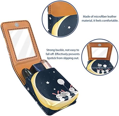 Ay Bayanlar Küçük Lipsense Çantası Taşınabilir Mini Ruj Kılıfı Ruj aynalı çanta makyaj kutusu