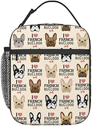 Fransız Bulldog Kullanımlık Öğle Yemeği Çantası Yalıtımlı Soğutucu yemek taşıma çantası öğle yemeği ofis için kutu İş Piknik Seyahat