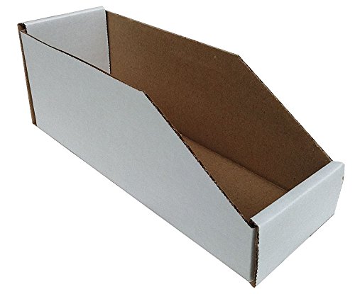 Box King BİNMT424 Üstü Açık Çöp Kutuları, 24 Uzunluk, 4 Genişlik, 4,5 Yükseklik, İstiridye Beyazı (50'li Paket)